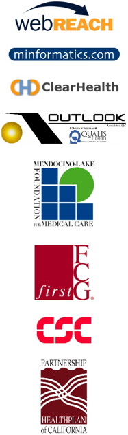 Logos of sponsors of the 2007 Redwood MedNet Conference